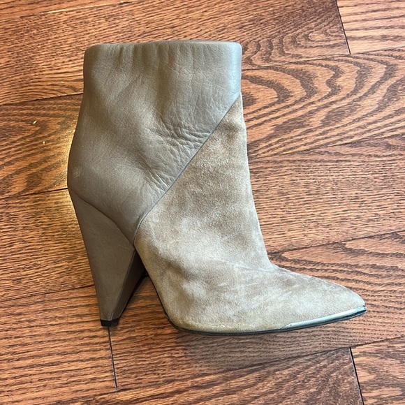 IRO Vileana Suede & Leather Boots in Grey - Picture 4 of 5